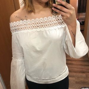 Off the shoulder lace top